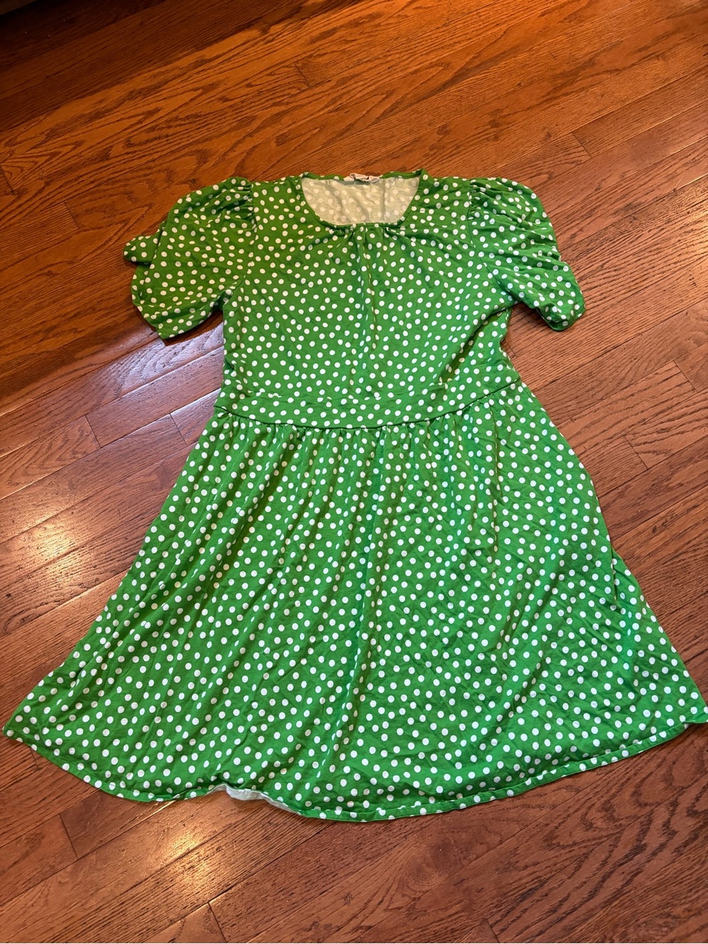 Green Polka Dot womens Dress